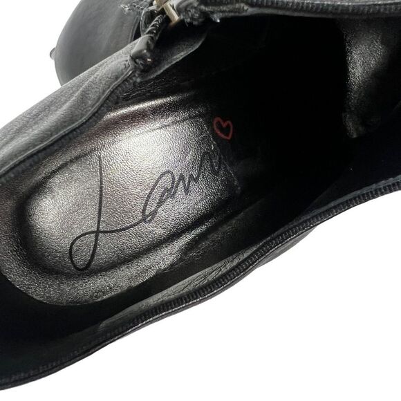 Lanvin Black Pointed Toe Leather Ankle Boots Side Zipper - Picture 5 of 8